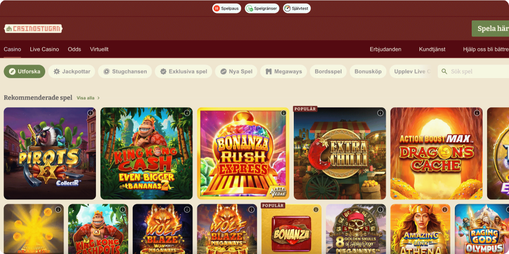 Casinostugan Spel