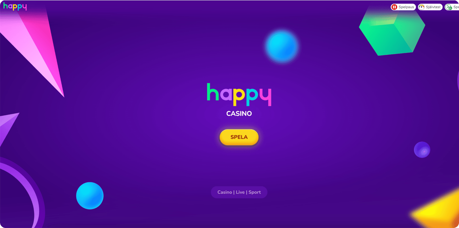 Happy Casino Startsida