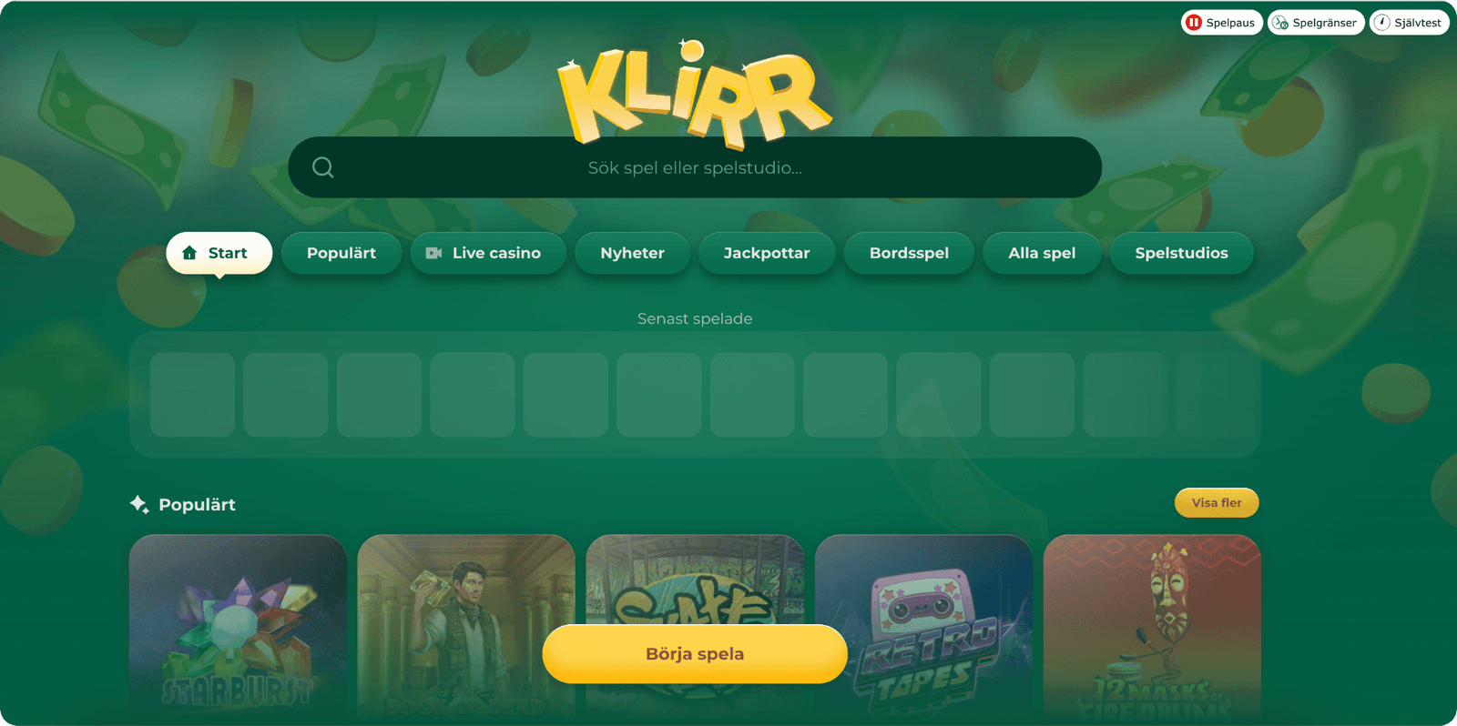 Klirr Casino Spel