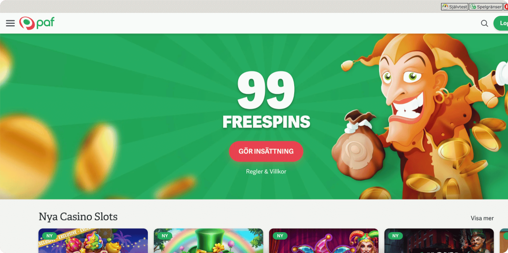 Paf Casino Startsida