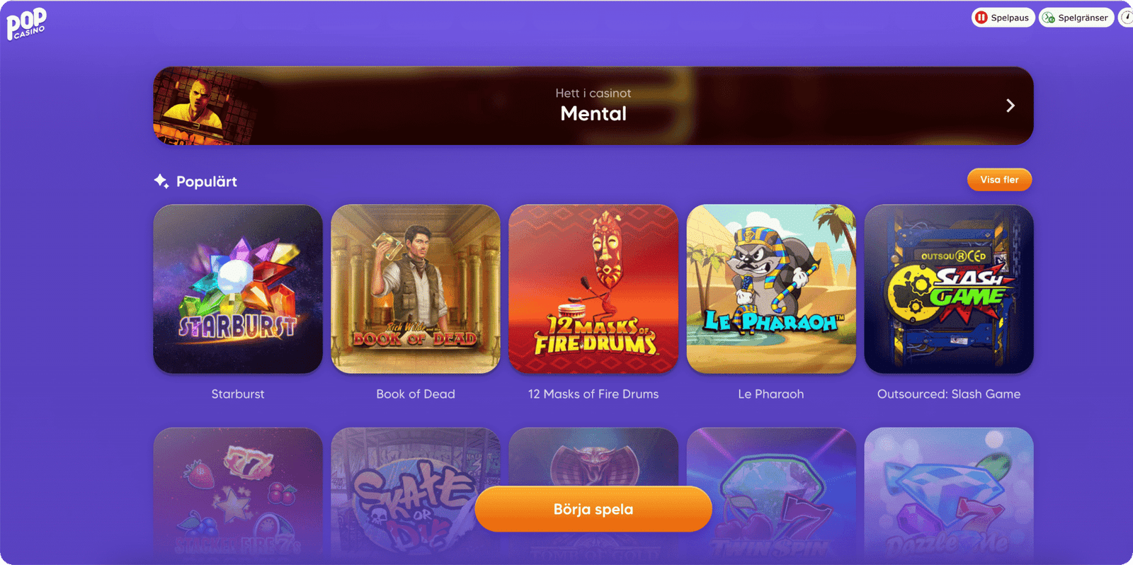 Pop Casino Spel