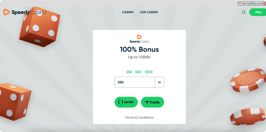 SpeedyCasino Startsida