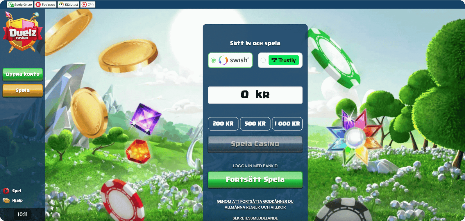 Duelz Casino Startsida