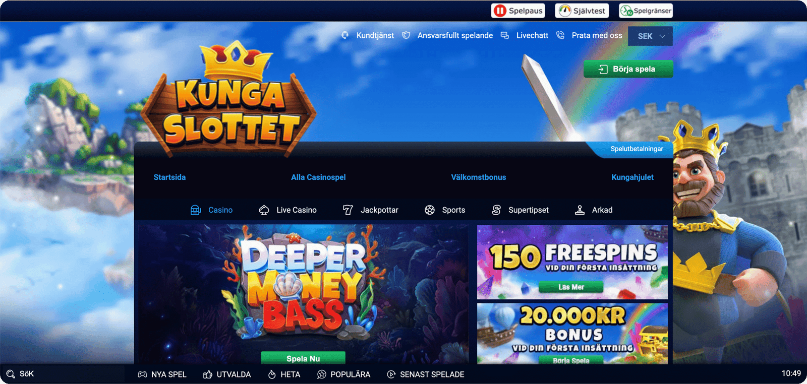 Kungaslottet Casino Startsida