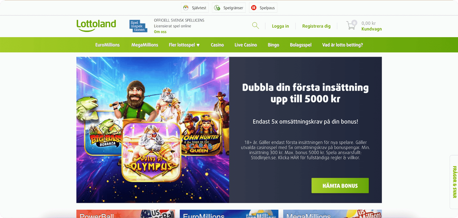 Lottoland Startsida