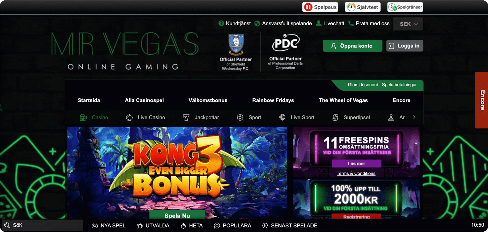 Mr Vegas Casino Startsida