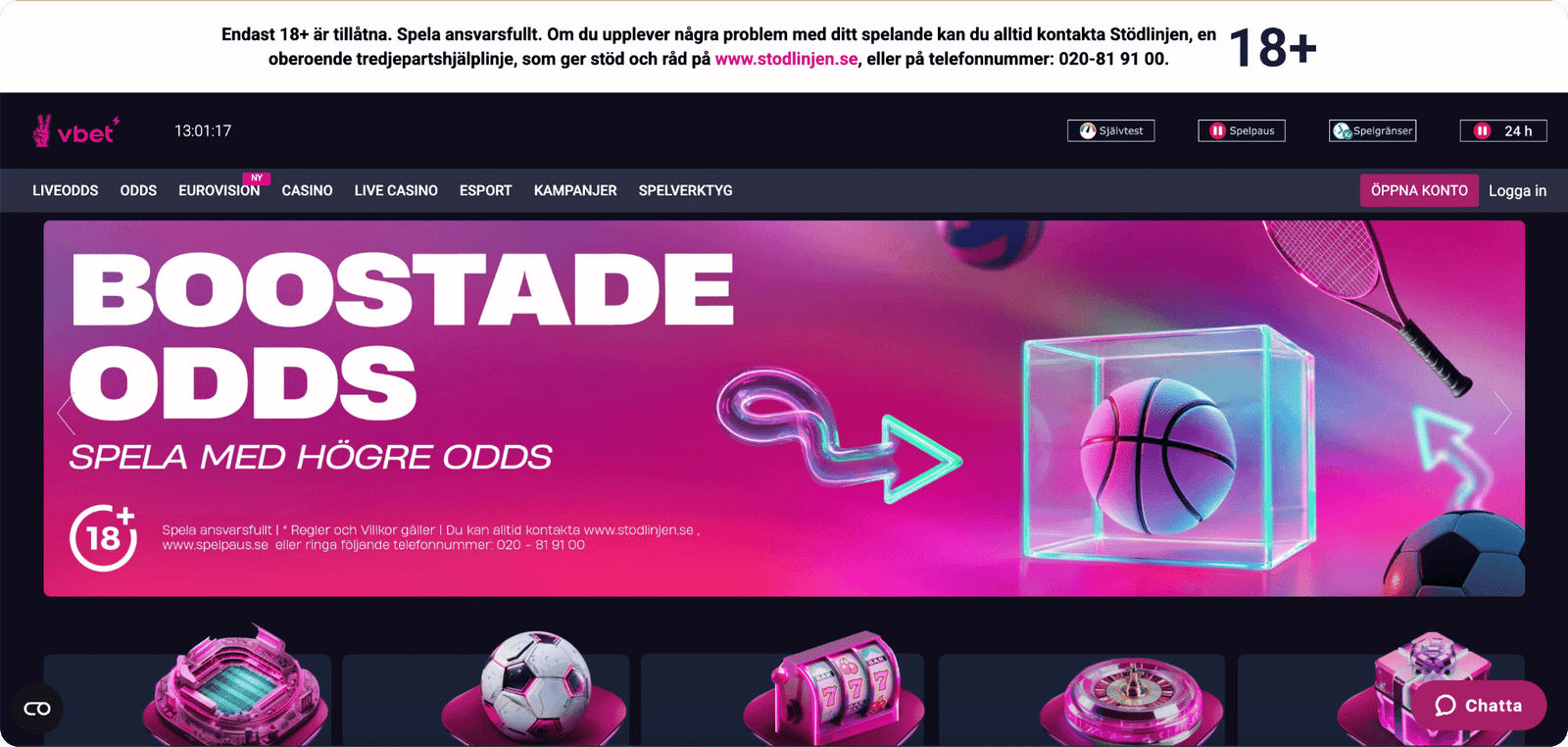 Vbet Casino Startsida